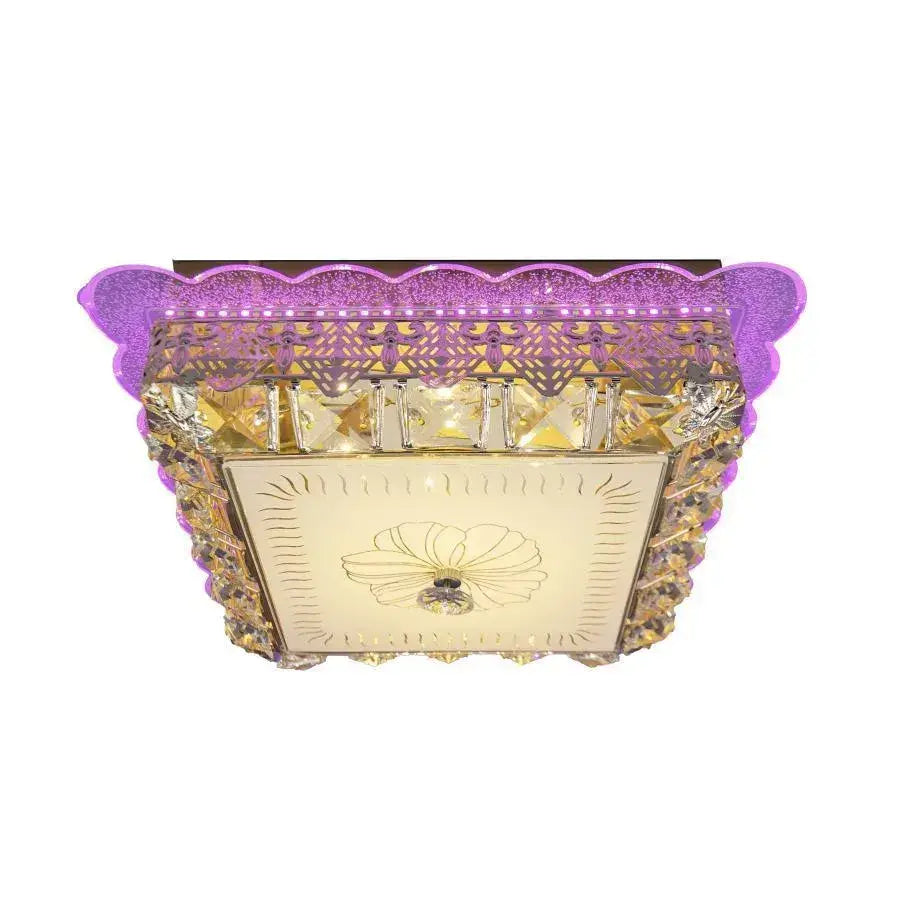 Lustra Led Cu Cristal Anaida Rgb, Lumina Calda, 3000K - vivimall.ro