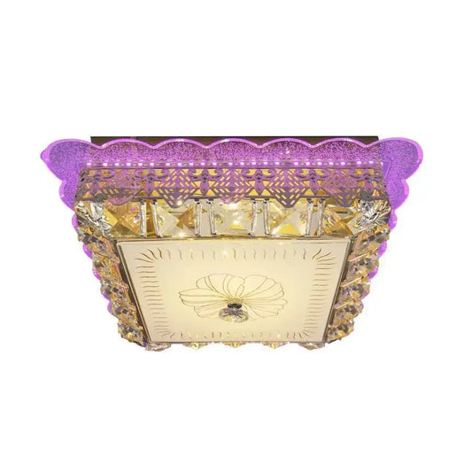 Lustra Led Cu Cristal Anaida Rgb, Lumina Calda, 3000K - vivimall.ro