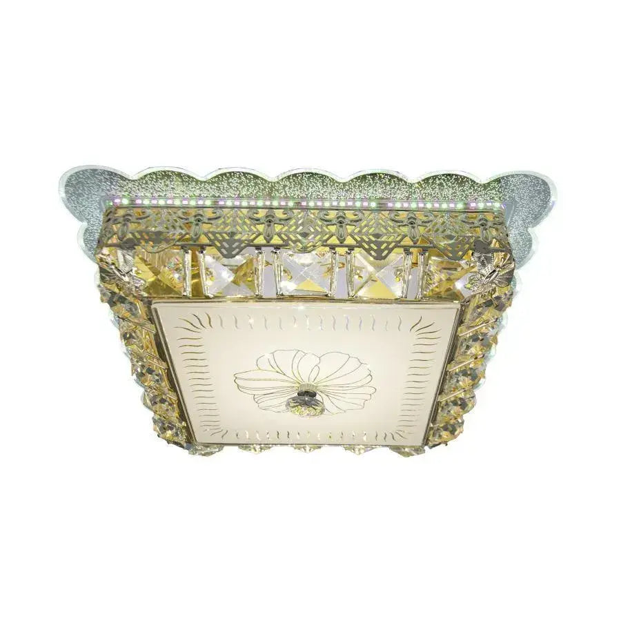 Lustra Led Cu Cristal Anaida Rgb, Lumina Calda, 3000K - vivimall.ro