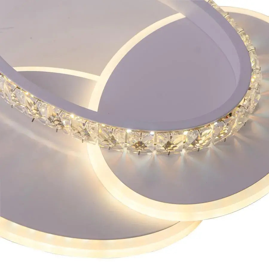 Lustra Led Cu Cristal Hollance, 3 Elemente, Lumina Rece/Calda/Neutra - vivimall.ro