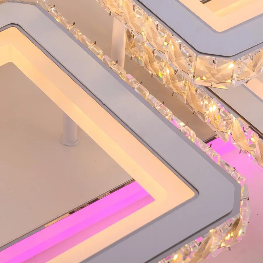 Lustră LED Quadris Cristal | LightPro - vivimall.ro