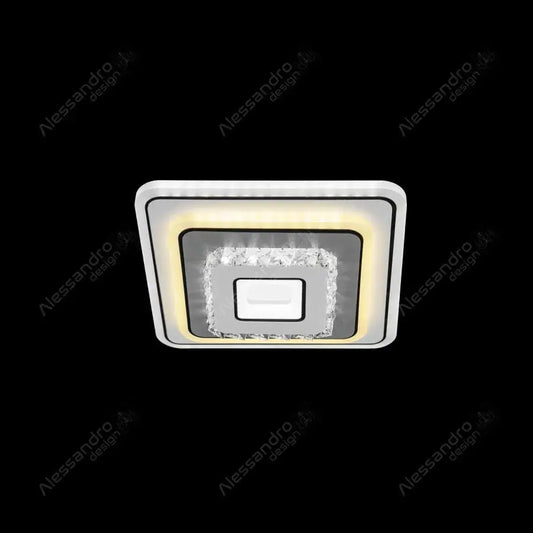 Lustra Led Cu Cristal Mita, Patrata, Lumina Rece/Calda/Neutra - vivimall.ro