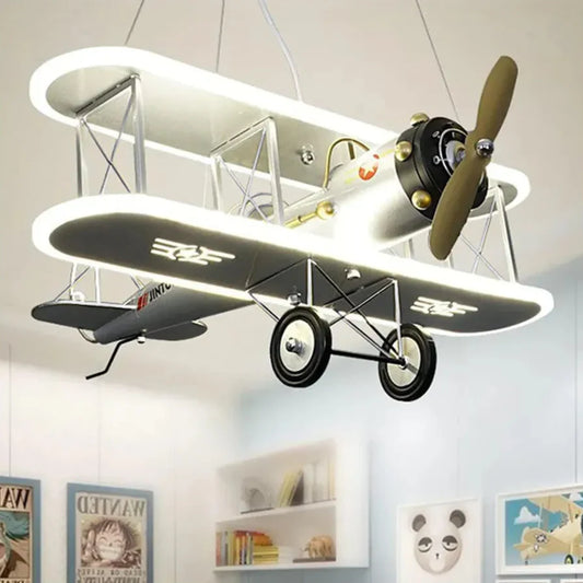 Lustra Led Suspendata Avion, Lumina Rece/Calda/Neutra - vivimall.ro