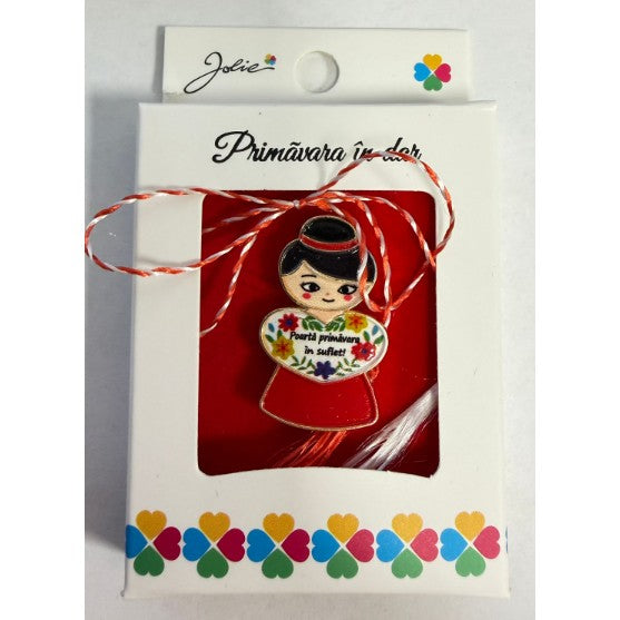 Martisor Brosa Mica in Cutie, Dimensiune Brosa 2.5-3 cm, Material Metal, Model 2