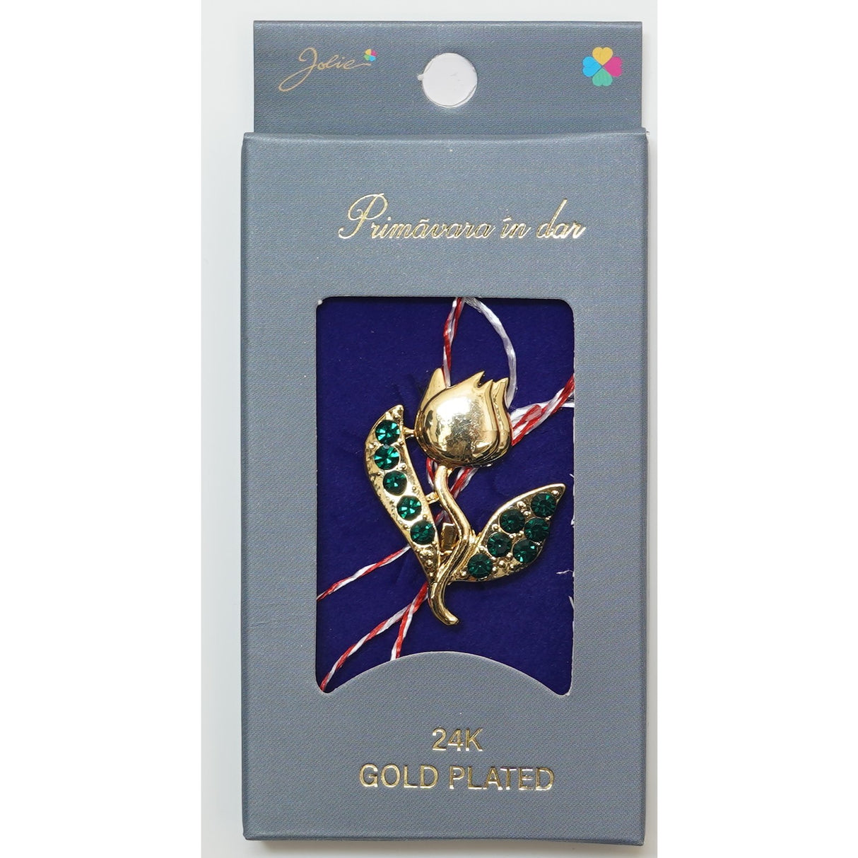 Martisor Brosa Placata cu Aur 24K, Dimensiune Brosa Aprox 2- 3 cm, Model 20 - vivimall.ro