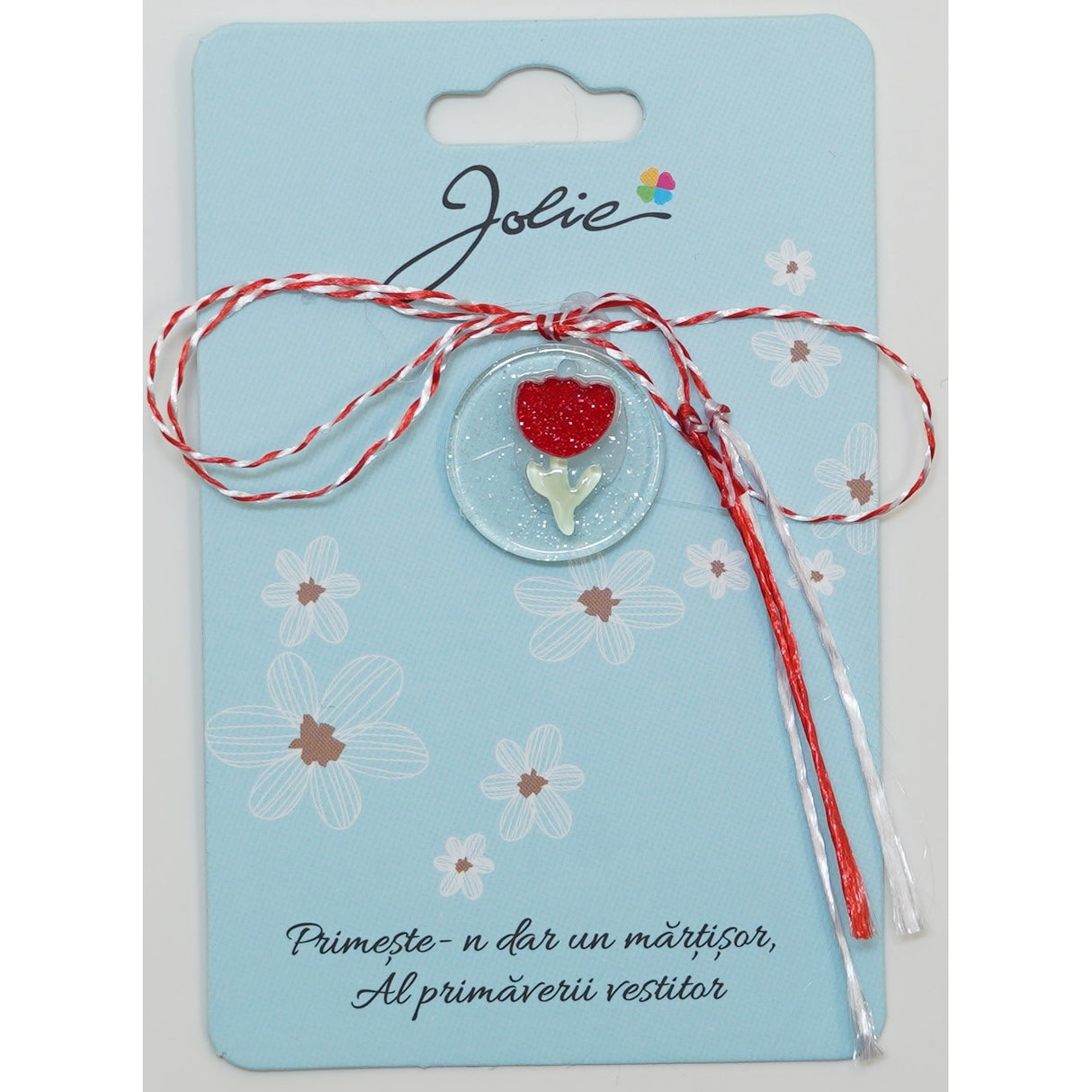 Martisor din Acril, Dimensiune Pandantiv Aprox 2 cm, Multicolor, Model 12 - vivimall.ro