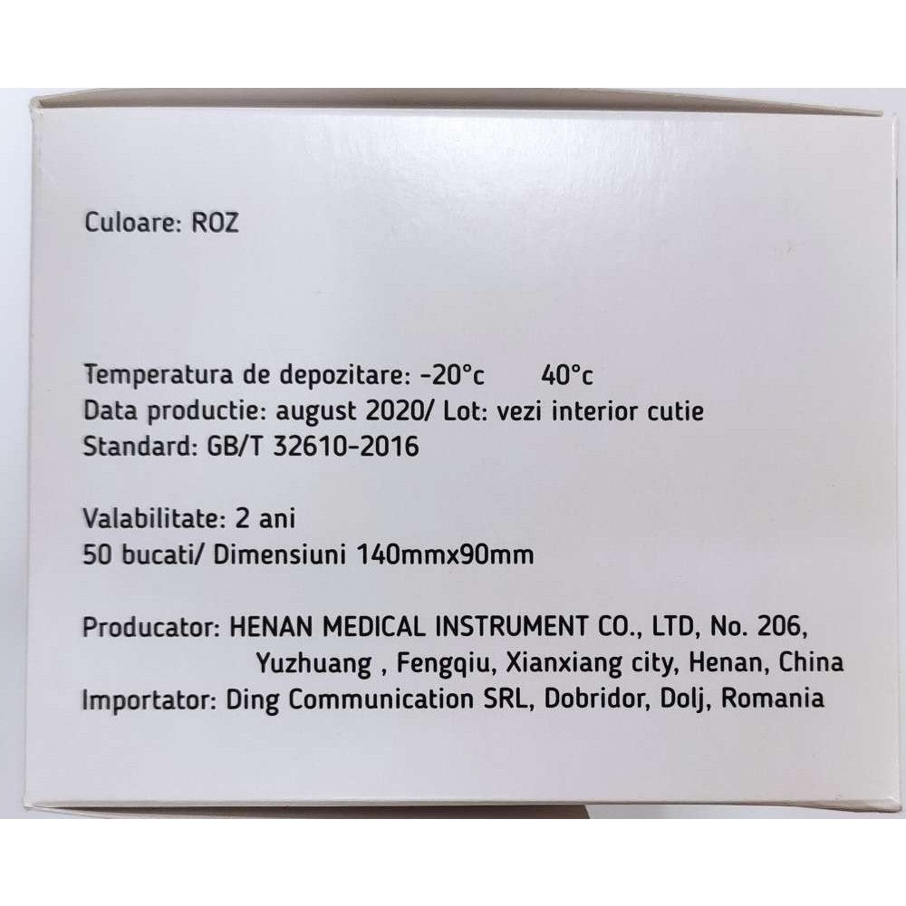 Masca faciala pentru copii, Vivimall, 3 straturi si 3 pliuri, ROZ - 1 bucata - vivimall.ro