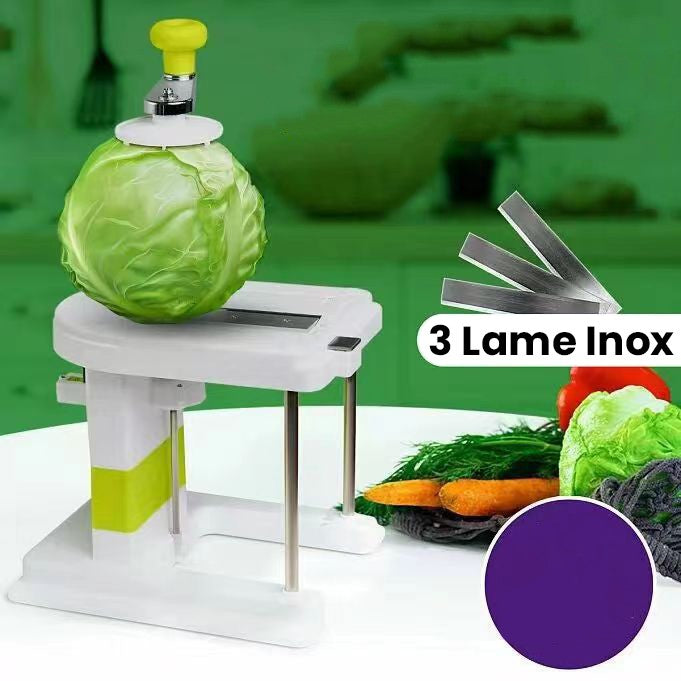 Masina Manuala pentru Maruntit Varza, Vivimall, cu Maner Rotativ, Lame din Inox, Corp din Plastic, pentru Legume si Fructe, 20 x 20 x 15 cm, Alb - vivimall.ro