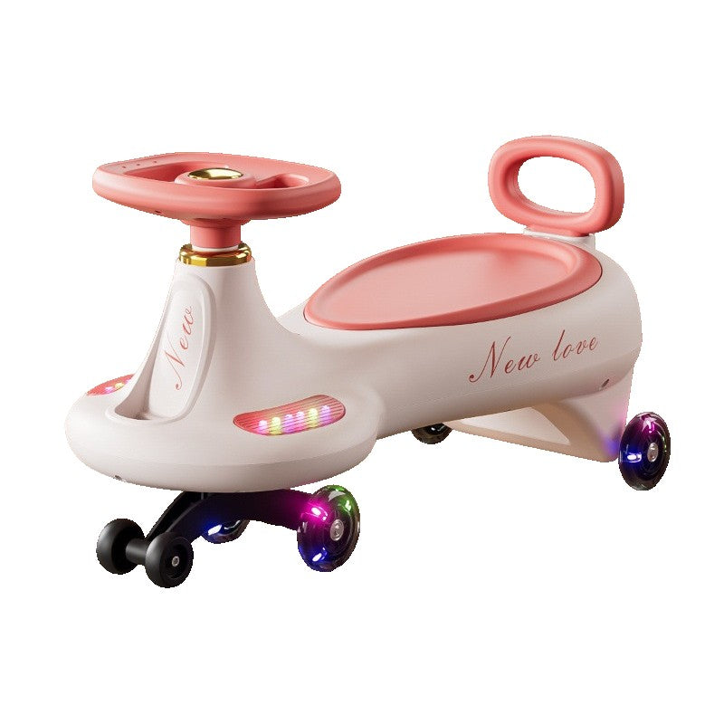 Masinuta, Vivimall, 1-8 Ani, Rotire 360 Grade, Anti-rasturnare, Roti Silentioase, Impingere, Bluetooth, 66 x 32 x 37 cm, Roz - vivimall.ro