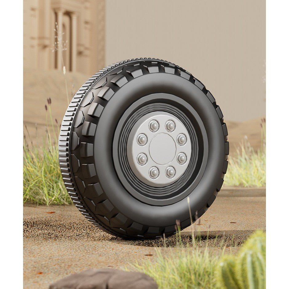 Masinuta Electrica, Vivimall, pe 4 Roti, cu Telecomanda si Maner Detasabil, Cos de Depozitare, Lumini Led si Muzica, +1 an, Greutate Portanta 40 kg, Gri - vivimall.ro