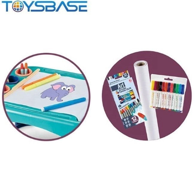 Masuta pentru copii cu foi si culori pentru desene - vivimall.ro