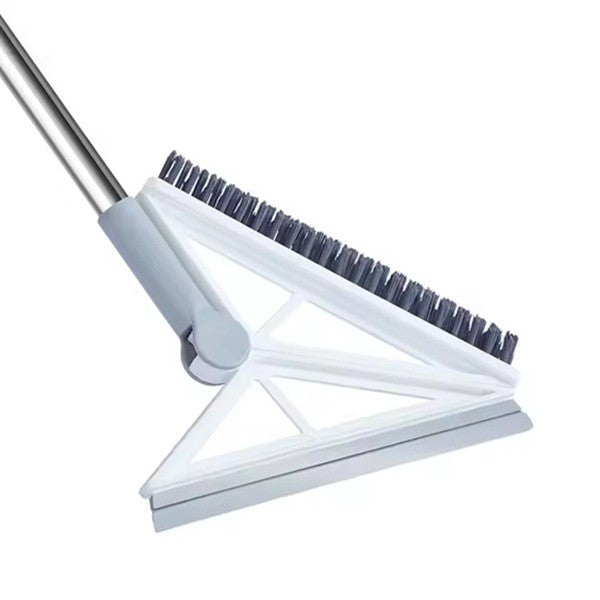 Matura Telescopica, Flippy, cu Doua Capete - Perie/Racleta 23 cm, Lungime 110 cm, din Plastic/Otel/Silicon, Gri