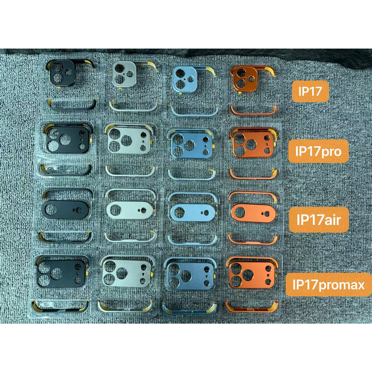 Carcasa de Metal pentru iPhone 17 Air, Vivimall, Fara margini, Portocaliu - vivimall.ro