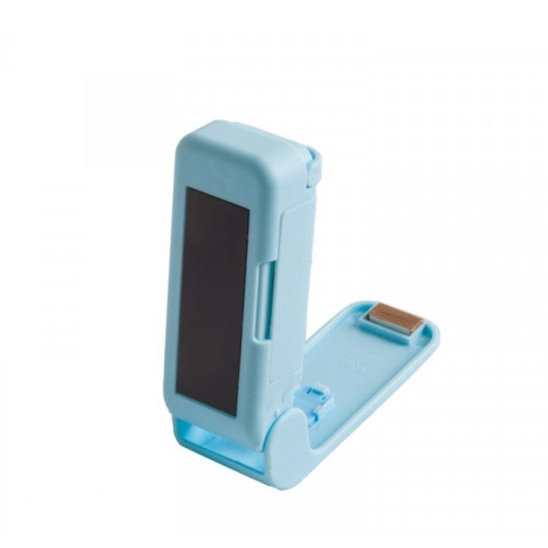 Mini Aparat de Sigilat Pungi cu Baterii, Flippy, Etansare prin Caldura, Spate Magnetic, Portabil, 9.7x3 cm, Albastru