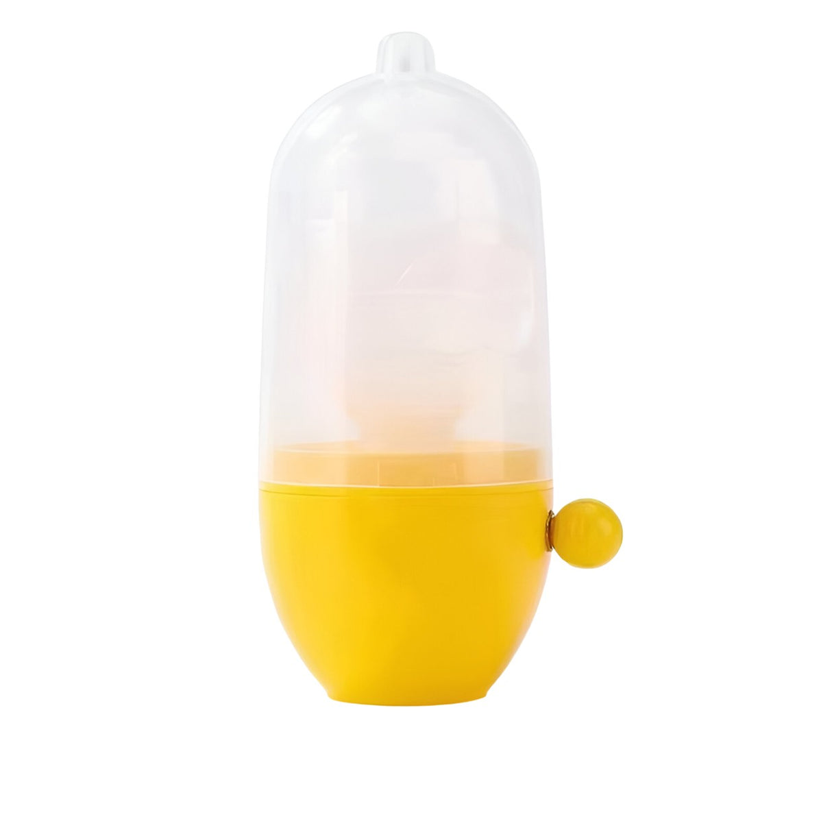 Mini Shaker Manual pentru Oua, Vivimall, pentru Galbenusuri si Albusuri, Mixer Amestecare, 15x6 cm, Galben - vivimall.ro