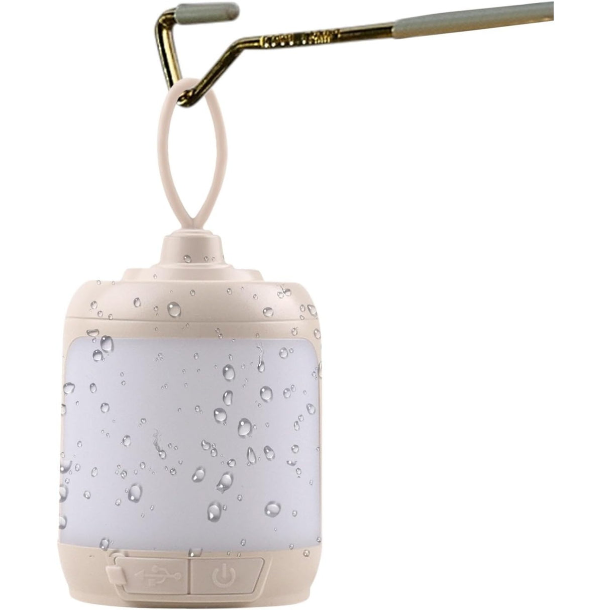 Lampă LED camping 2W cu cablu USB Type C inclus, vedere laterală, culoare albă