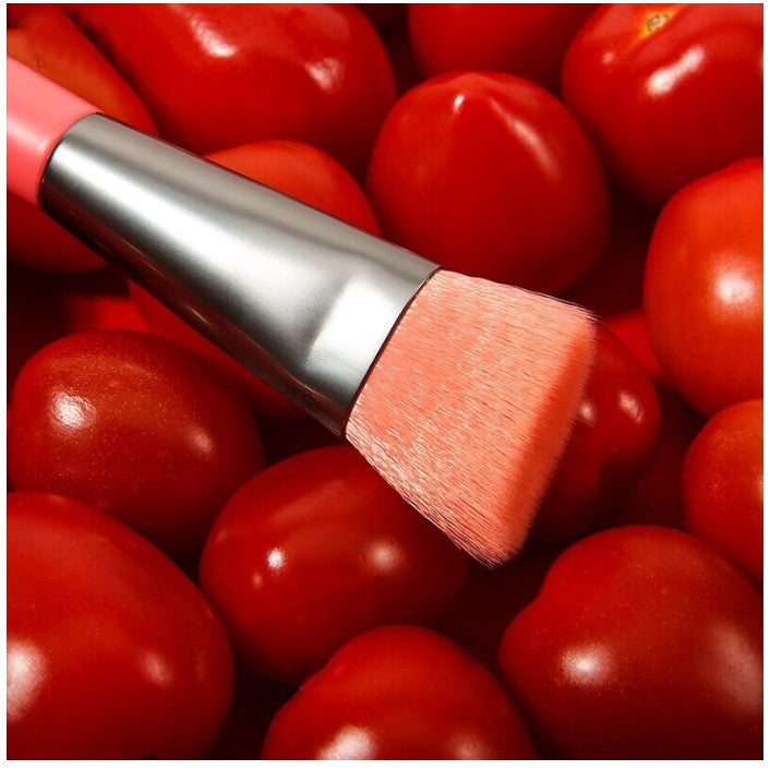 Mini Set Portabil 8 Pensule Pentru Machiaj Super Soft, Makeup Profesional/Incepatori, Maner Ergonomic, Gentuta Depozitare Inclusa - vivimall.ro