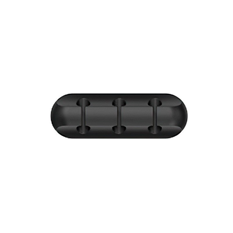 Organizator de Cabluri, Vivimall, Autoadeziv, Multifunctional, 3 Locuri de Suport, 6.4x2.2cm, Negru - vivimall.ro