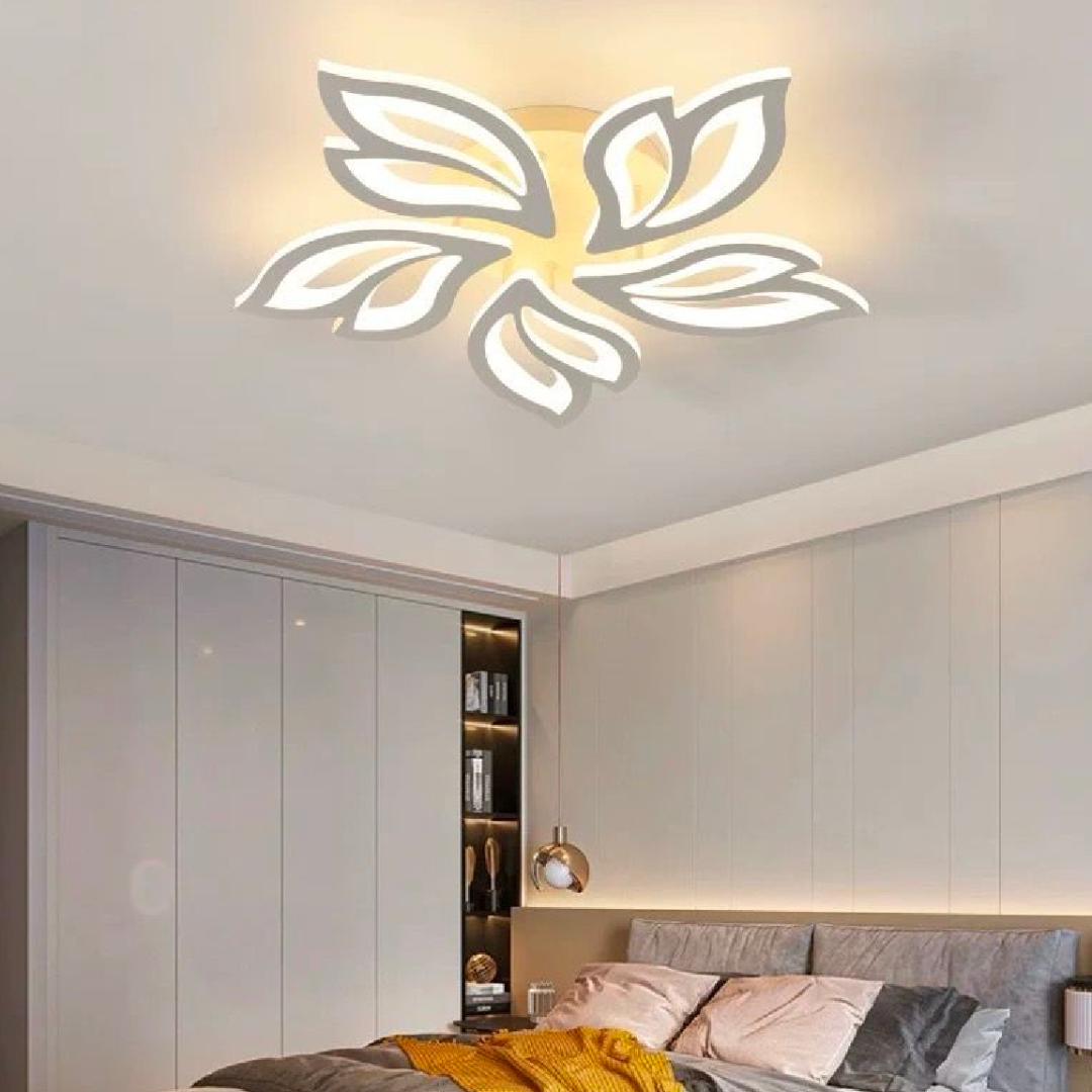 Lustra Led Cu Telecomanda Lily, 5 Elemente, Lumina Rece/Calda/Neutra, Dimabila - vivimall.ro