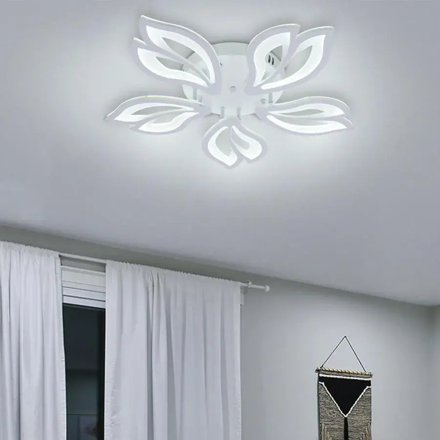 Lustra Led Cu Telecomanda Lily, 5 Elemente, Lumina Rece/Calda/Neutra, Dimabila - vivimall.ro