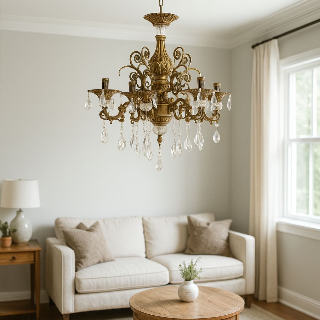 Candelabru Cristal Sanssouci Magno, 6Xe14, Diametru 60Cm - vivimall.ro