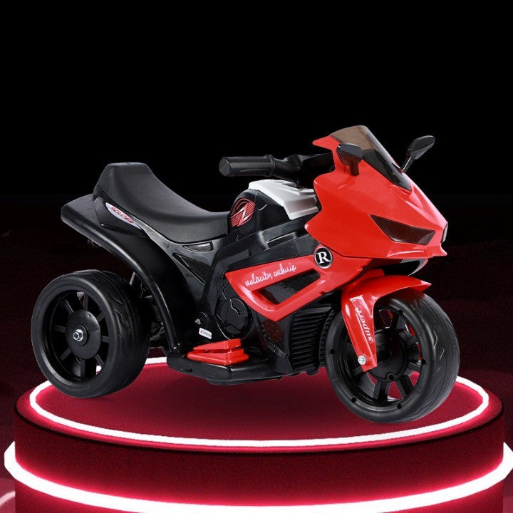 Motocicletă Electrică cu 3 Roti, Vivimall, Acumulator Încarcare, Anti-Rasturnare, Lumini, Sunete, Off-Road, Baterie 6V 4.5Ah, 66x34x43cm, Rosu - vivimall.ro