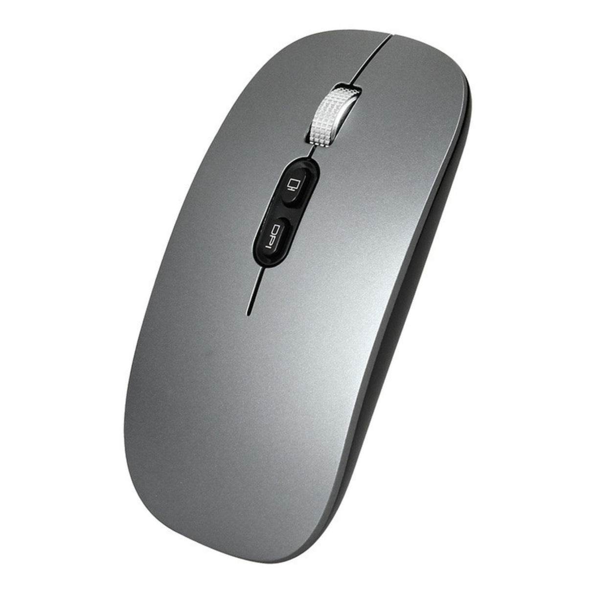 Mouse Wireless Reincarcabil, Flippy, Compatibil Windows/macOS, Bluetooth 5.1 + 2.4GHz, Silentios, DPI 800/1200/1600, Gri Inchis - vivimall.ro
