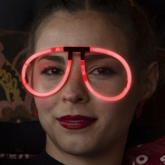 Ochelari Decorativi, Vivimall, din Plastic, Fluorescenti, Accesoriu Petrecere, Roz - vivimall.ro