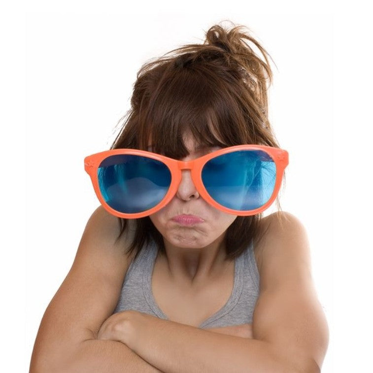 Ochelari Deghizare, Flippy, Marime Exagerata, din Plastic, 26 x 9 cm, Portocaliu