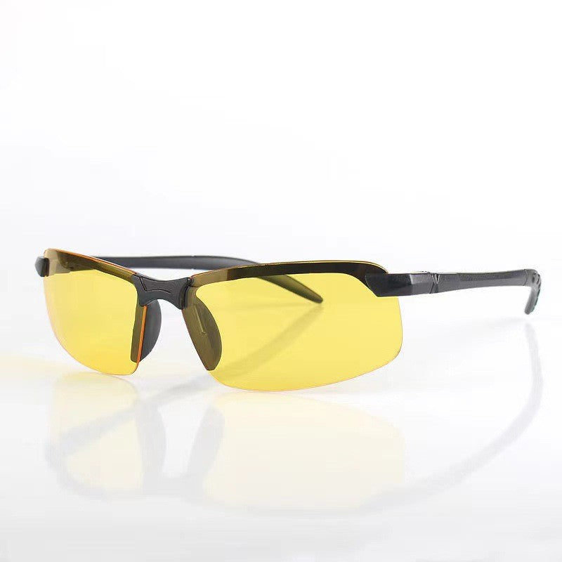 Ochelari pentru Viziune pe Timp de Noapte, Vivimall, Polarizati, pentru Condus, Ciclism, cu Lentila Galbena, pentru Protectie, Rama Neagra, Pc, 14 x 3.7 cm, 15.2 g - vivimall.ro