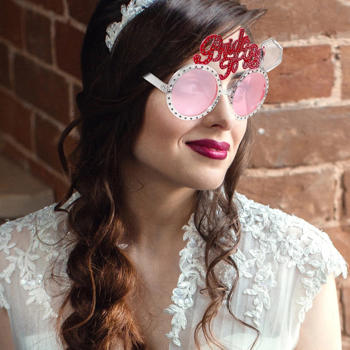 Ochelarii Decorativi, Vivimall, Tema Nunta, Model Bride to Be, din Plastic, Roz - vivimall.ro