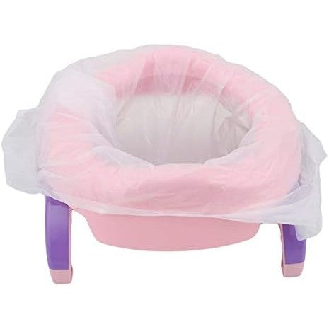 Olita Portabila 2 in 1, Flippy, Olita + Capac de Toaleta, din Plastic, Diametru 21 cm, Roz
