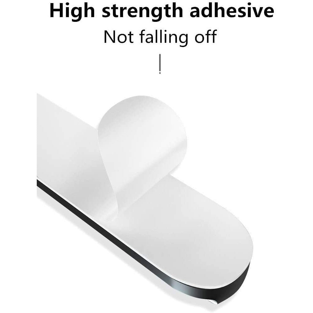 Organizator Cabluri, Flippy, Cable Clips, Fixare Dublu Adeziv, Silicon, 7 Sloturi, Negru - vivimall.ro