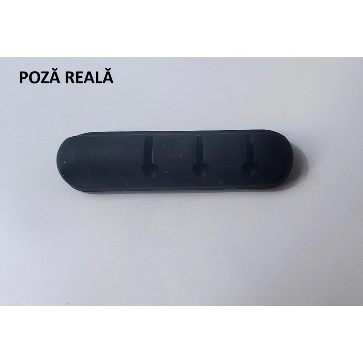Organizator de Cabluri, Vivimall, Autoadeziv, Multifunctional, 3 Locuri de Suport, 6.4x2.2cm, Negru - vivimall.ro