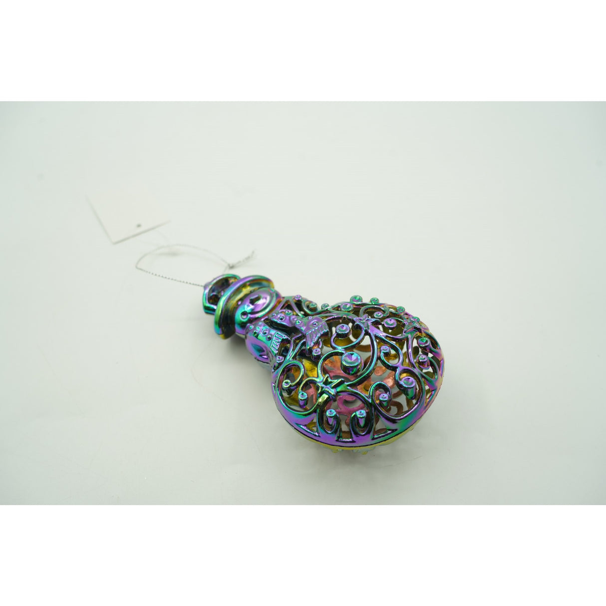 Ornament brad de Craciun, Iridescent, in forma de Om de zapada, 8 cm x 13 cm, Plastic, Flippy - vivimall.ro