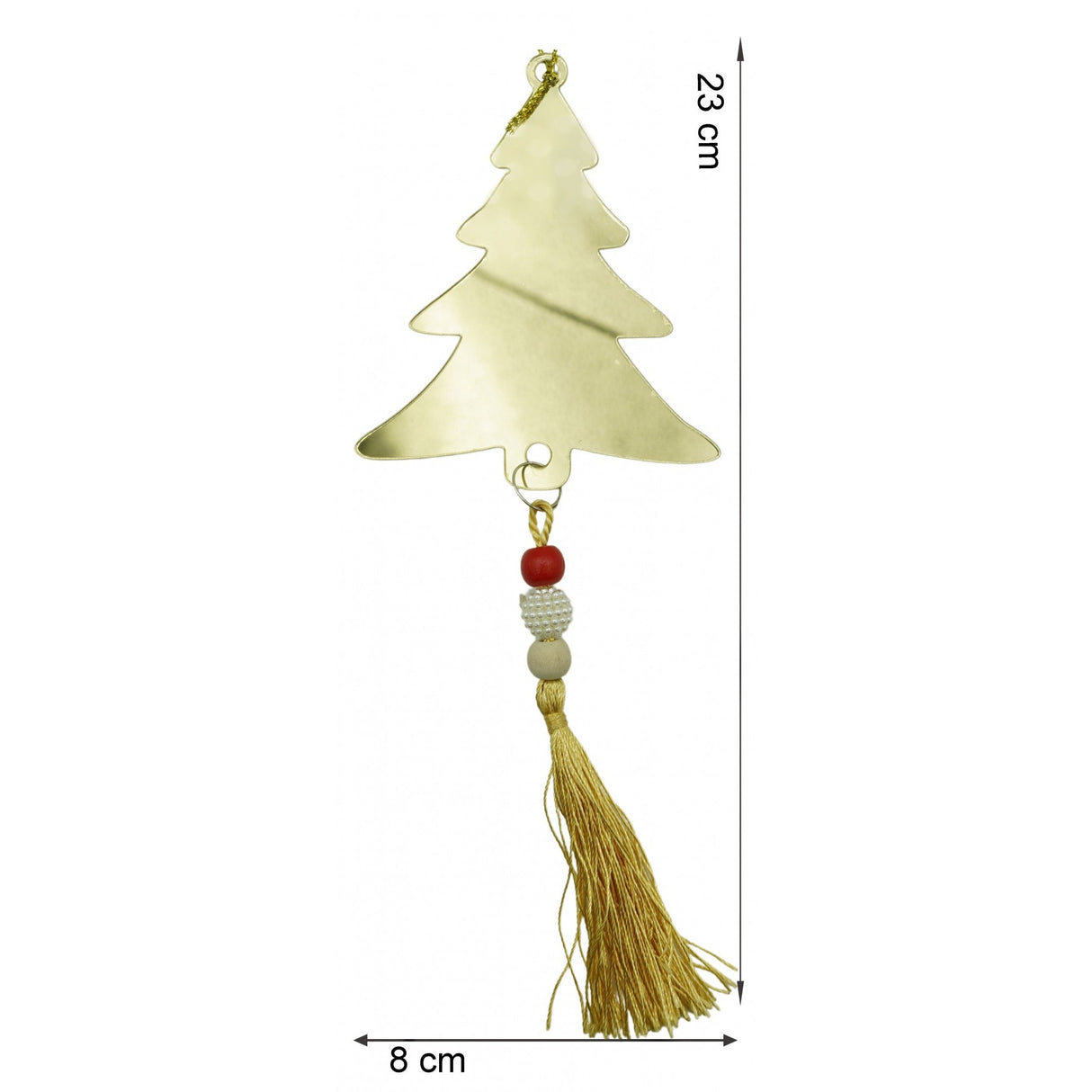 Ornament brad, Flippy, Brad, Auriu, Lucios, 8*23CM, Acril, Interior/ Exterior - vivimall.ro