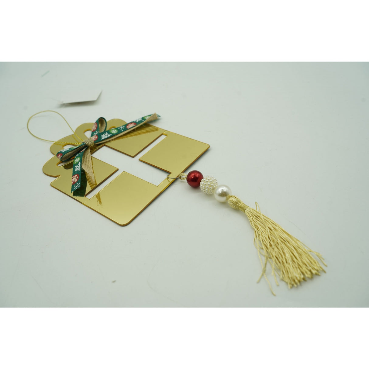 Ornament brad, Flippy, Cadou, Auriu, Lucios, 16*28CM, Acril, Interior/ Exterior - vivimall.ro