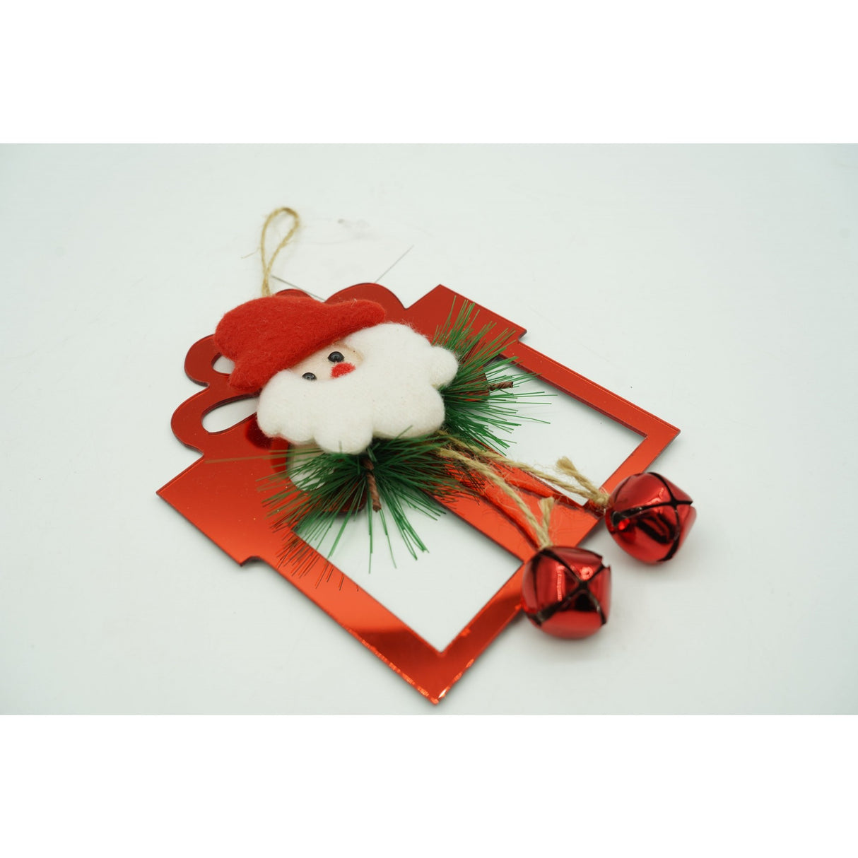 Ornament brad, Flippy, Cadou cu clopotei, Rosu, Lucios, 15*20CM, Acril, Interior/ Exterior - vivimall.ro