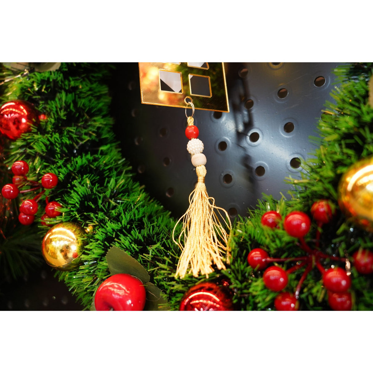 Ornament brad, Flippy, Casa, Auriu, Lucios, 10*25CM, Acril, Interior/ Exterior - vivimall.ro