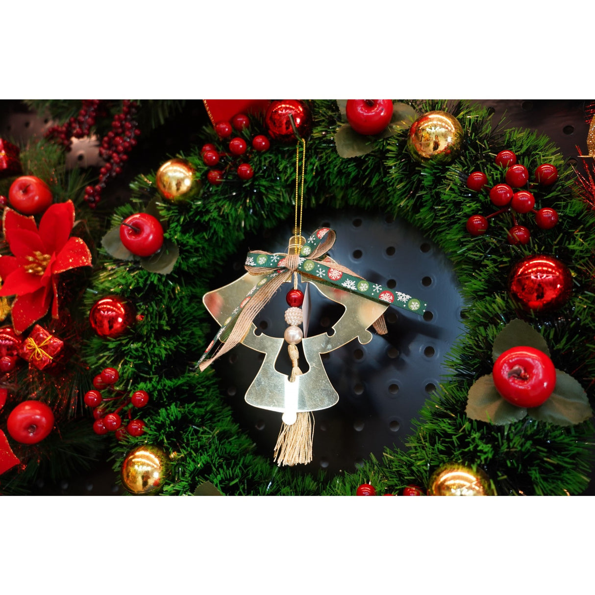 Ornament brad, Flippy, Clopotei, Auriu, Lucios, 14*26CM, Acril, Interior/ Exterior - vivimall.ro