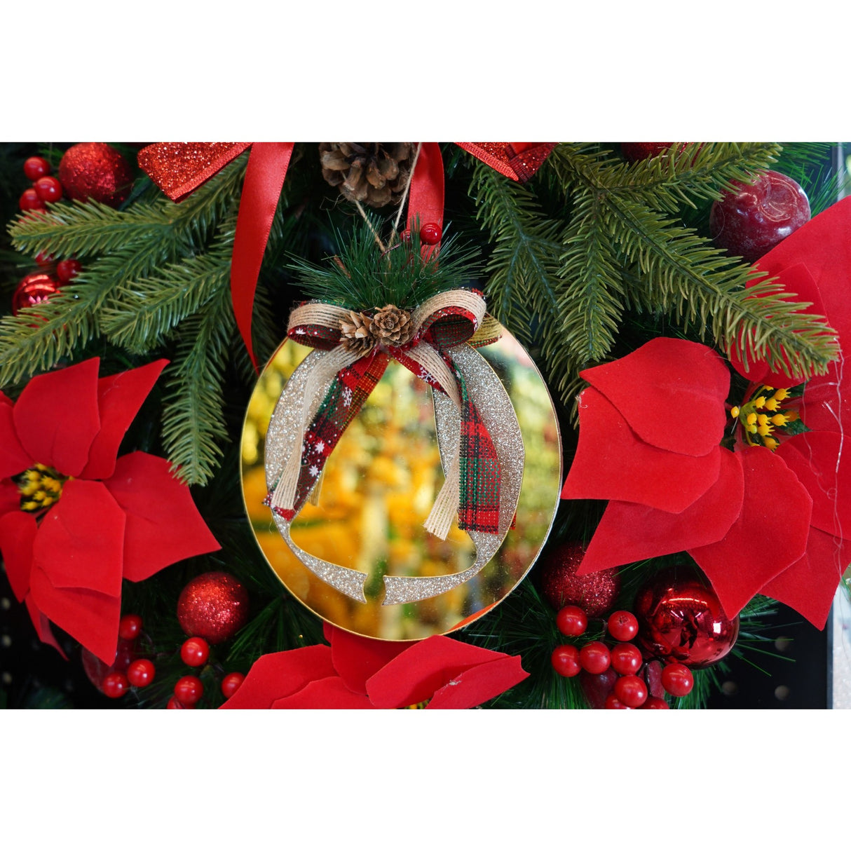 Ornament brad, Flippy, Clopotel, Auriu, Lucios, 17*17CM, Acril, Interior/ Exterior - vivimall.ro