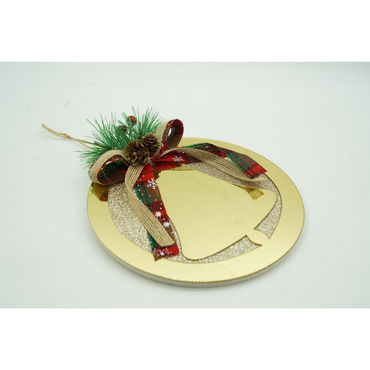 Ornament brad, Flippy, Clopotel, Auriu, Lucios, 17*17CM, Acril, Interior/ Exterior - vivimall.ro
