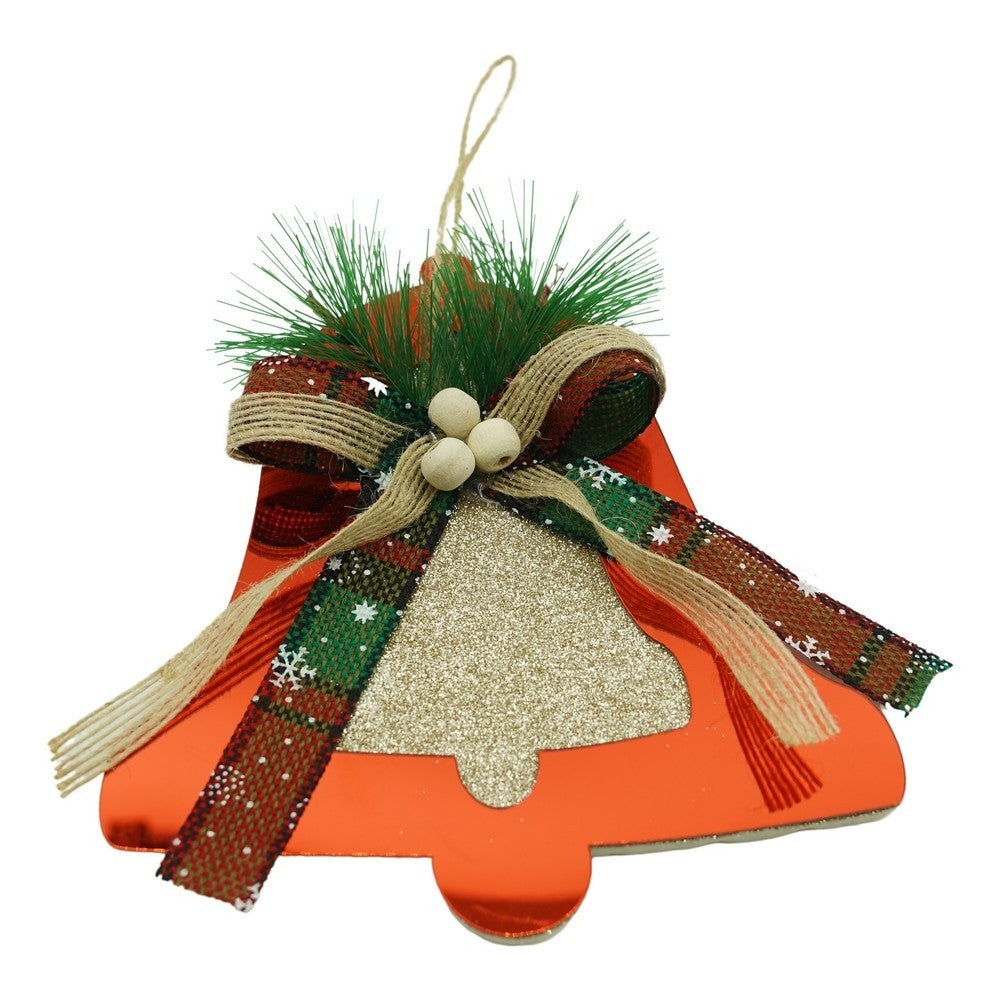 Ornament brad, Flippy, Clopotel, Rosu, Lucios, 14*16CM, Acril, Interior/ Exterior - vivimall.ro