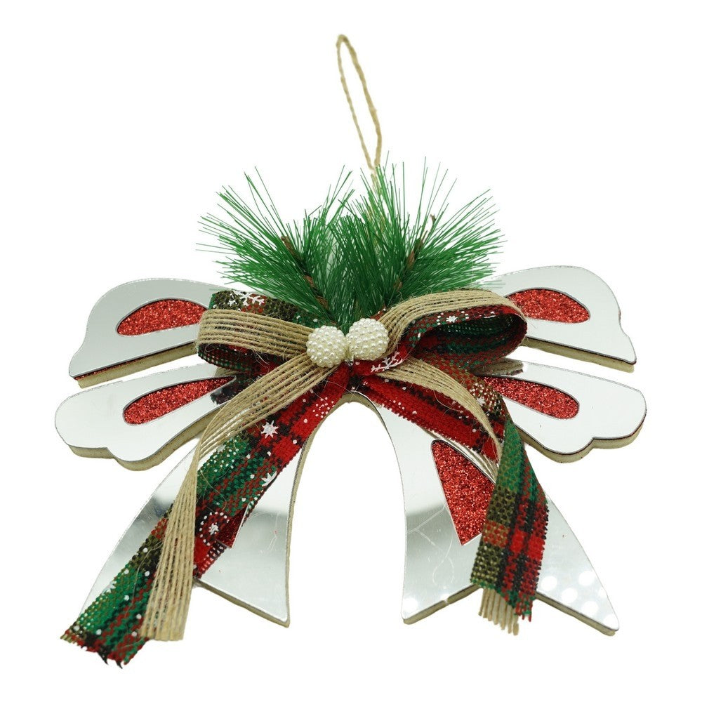 Ornament brad, Flippy, Funda, Argintiu, Lucios, 14*15CM, Acril, Interior/ Exterior - vivimall.ro