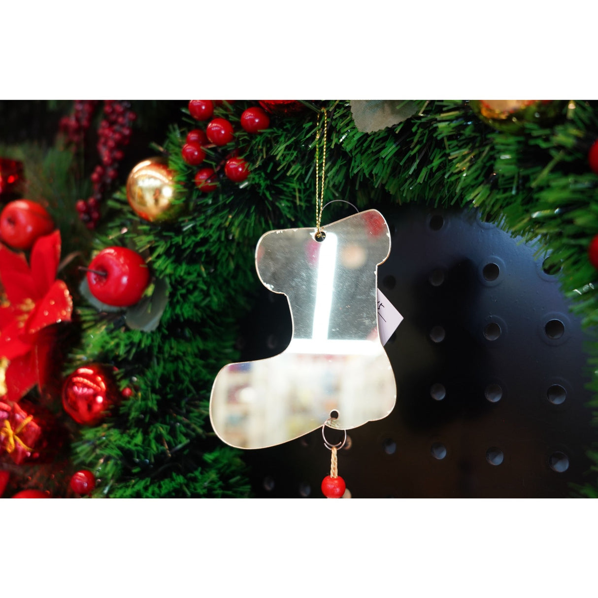 Ornament brad, Flippy, Gheata, Auriu, Lucios, 10*25CM, Acril, Interior/ Exterior - vivimall.ro