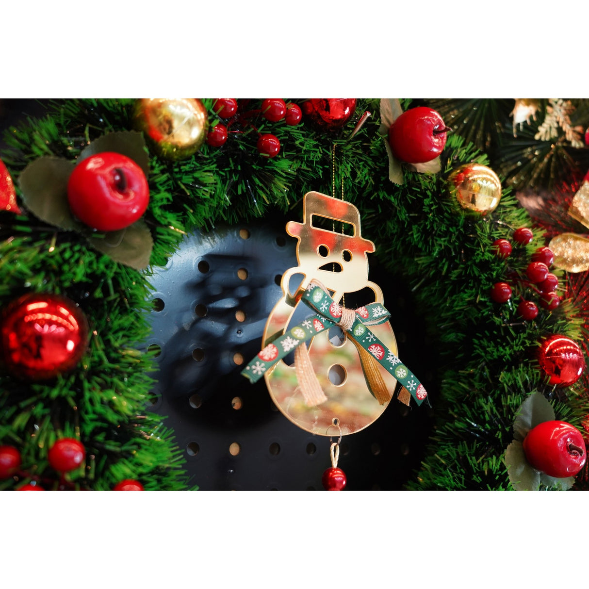 Ornament brad, Flippy, Om de zapada, Auriu, Lucios, 14*30CM, Acril, Interior/ Exterior - vivimall.ro