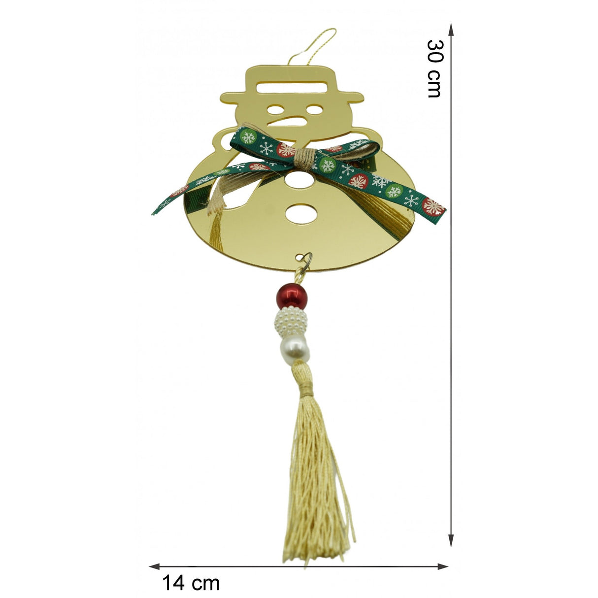 Ornament brad, Flippy, Om de zapada, Auriu, Lucios, 14*30CM, Acril, Interior/ Exterior - vivimall.ro