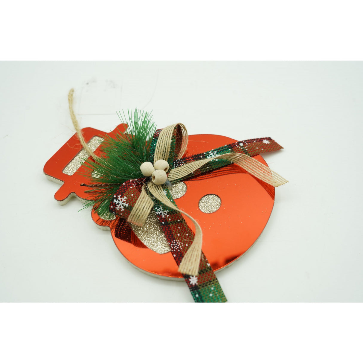 Ornament brad, Flippy, Om de zapada, Rosu, Lucios, 14*17CM, Acril, Interior/ Exterior - vivimall.ro