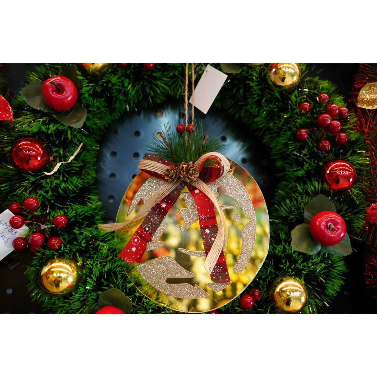 Ornament brad, Flippy, Pasare, Auriu, Lucios, 17*17CM, Acril, Interior/ Exterior - vivimall.ro