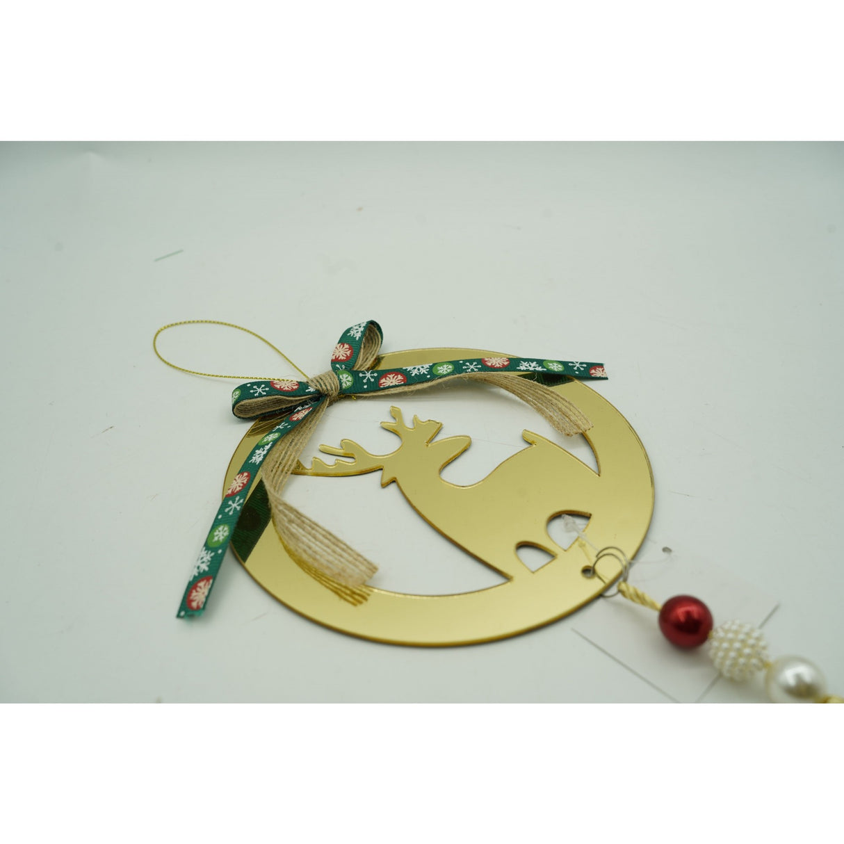 Ornament brad, Flippy, Ren, Auriu, Lucios, 15*25CM, Acril, Interior/ Exterior - vivimall.ro